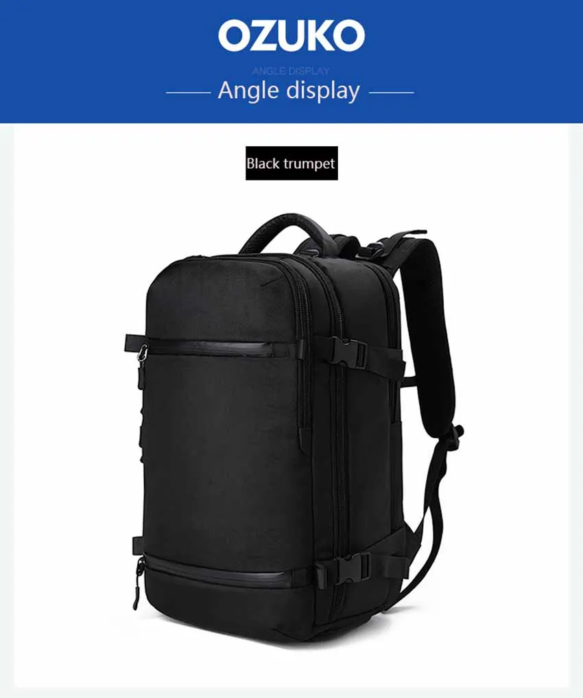 OZUKO мульти-функциональный Для Мужчин's Backpack17 и 20 дюймов ноутбук Рюкзак Школьная Сумка Большой Ёмкость дорожные сумки Повседневное мужской Mochila
