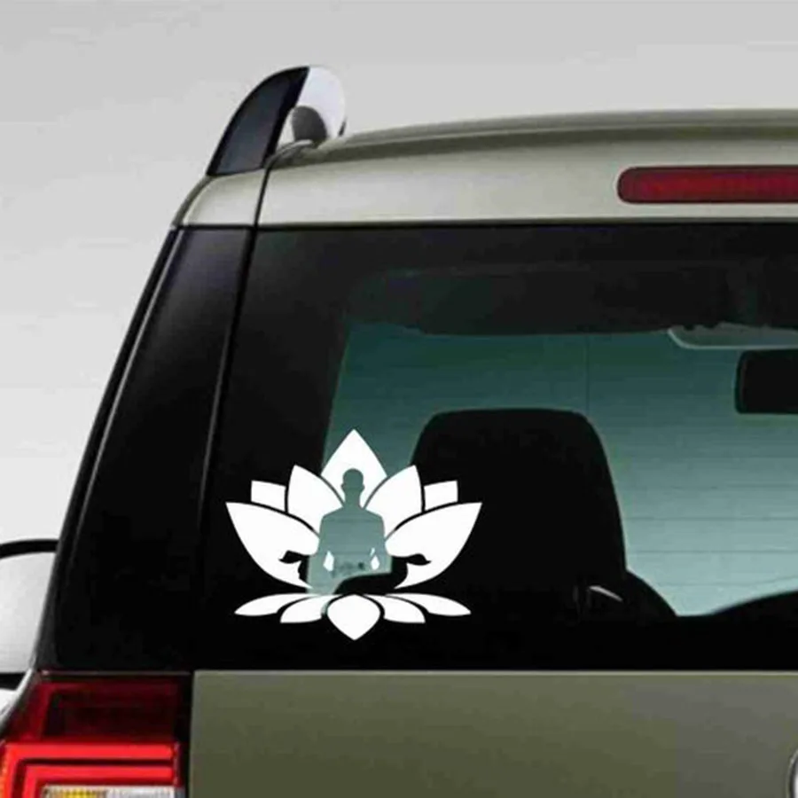 Будда Цветок лотоса наклейка на ноутбук Йога Мандала винил домашний Декор