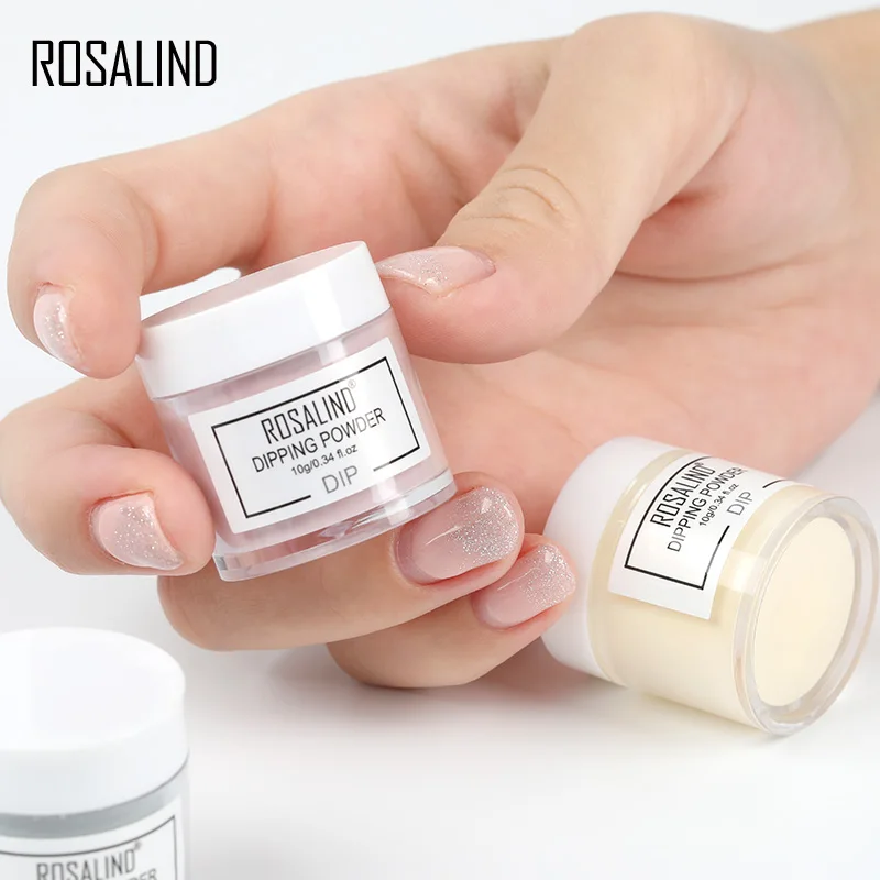 ROSALIND 10 г окунающий порошок для ногтей натуральный цвет голографический блеск