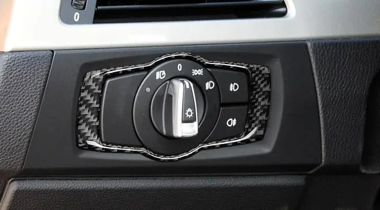 Для E90 E92 углеродного волокна фары автомобиля Переключатель отделка ремонт