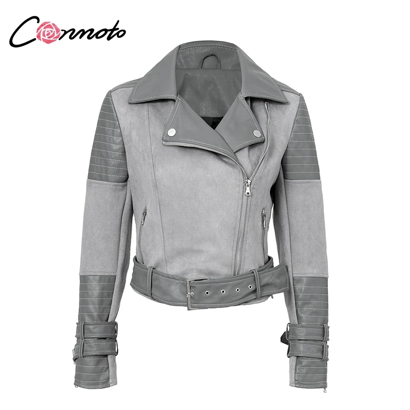 Куртка Conmoto из искусственной и замшевой кожи на молнии женская зимняя куртка с