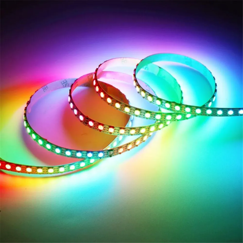 1 м/2 м SK6812 WS2812B 60/144 пикселей 4 мм/7 мм PCB Адресуемая SMD3535 мини RGB гибкая светодиодная