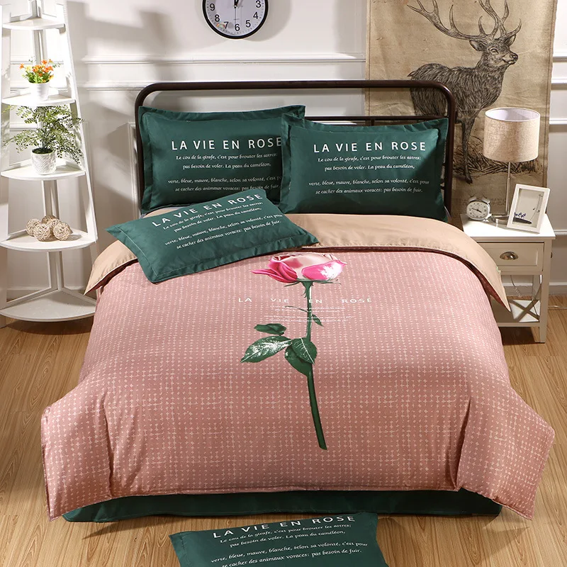 Классический цветочный Комплект постельного белья простыня наволочки и