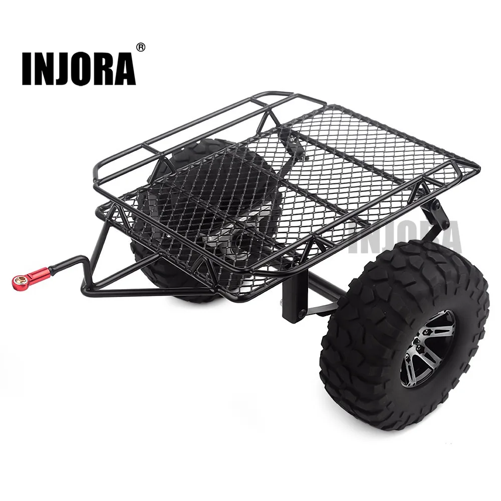 INJORA металлический одноосный комплект прицепов для 1/10 весы гусеничный Traxxas TRX4