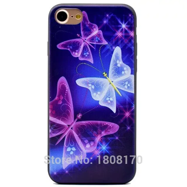 Flower Butterfly PU TPU Soft Case For Iphone 7 Plus Iphone7 Dreamcatcher Smile Be Happy Mandala Don't Touch Phone Cover 100pcs |