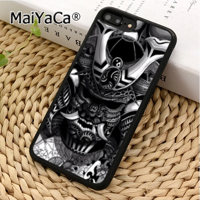 MaiYaCa маска самурая шлем тату Графический чехол для телефона iPhone 5 6s 7 8 plus 11 12 Pro X XR XS