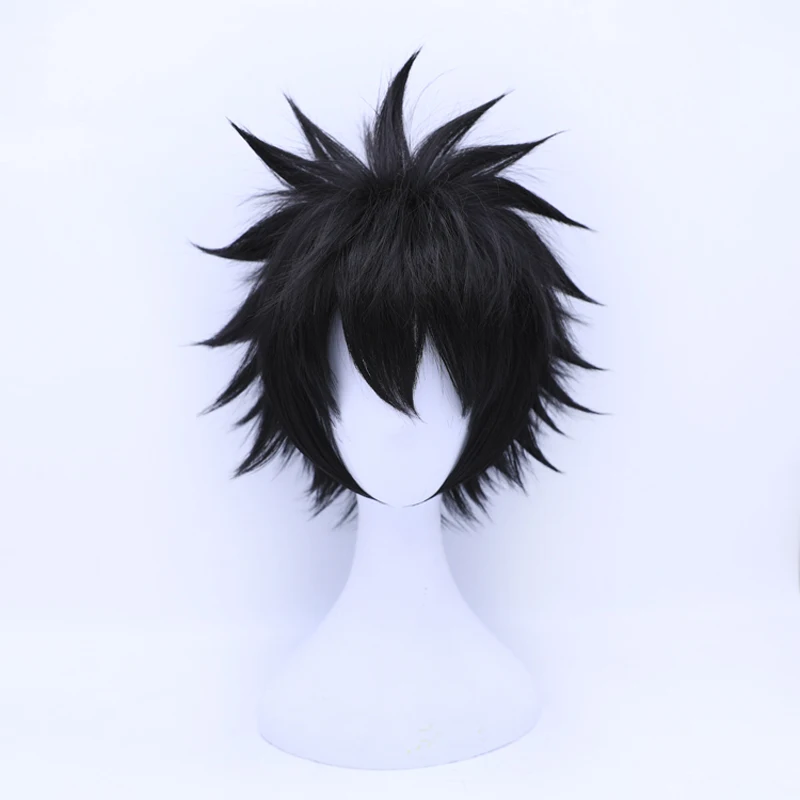 

Anime My Hero Academia Dabi Wig Cosplay Costume Boku no Hero Academia Short Black Heat Resistant Synthetic Hair Wigs + Wig Cap