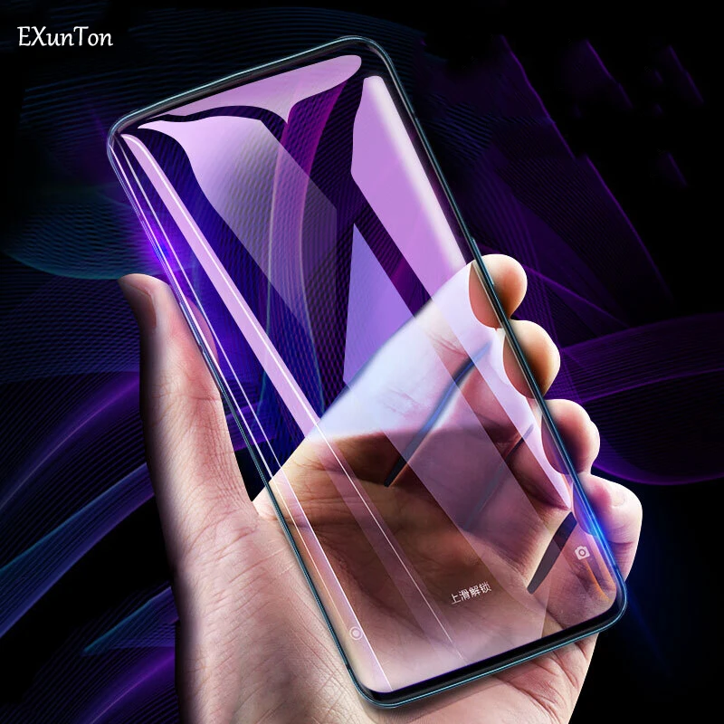 EXUNTON 3D полное покрытие анти синий светильник Закаленное стекло протектор экрана