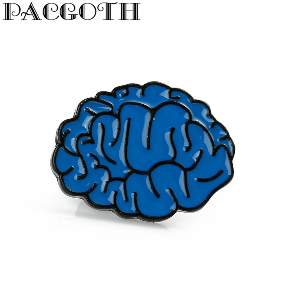 Pacgoth сумка аксессуар Булавки знак анатомии человека головного мозга мозг Deep Blue