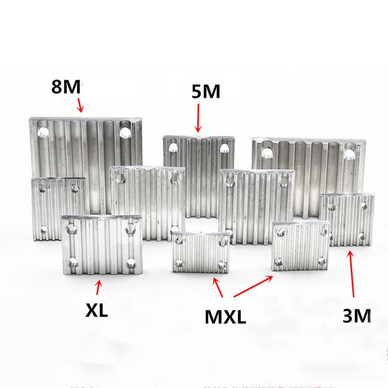 

Aluminum Arc Clamp Tooth plate HTD S3M/S5M/S8M/MXL/XL/3M/5M open synchronous belt Fixed clip timing Belt connection Teeth plate