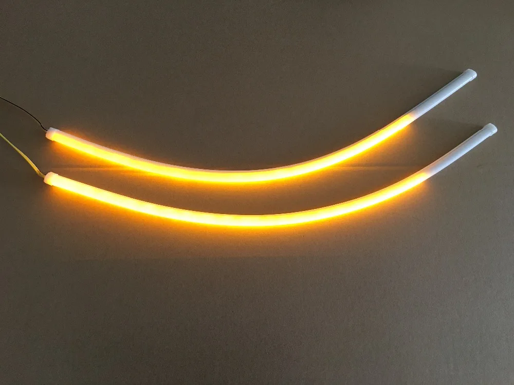 Авто 2020 автомобильный головной светильник гибкий DRL с потоком поворотный дневной