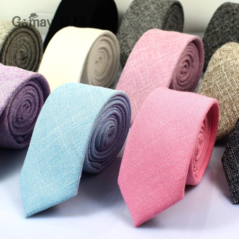

New cotton tie Korean men's Necktie Classic Narrow Version 6cm Male Suit Shirt Ties Bussiness Skinny Groom Necktie Accessories