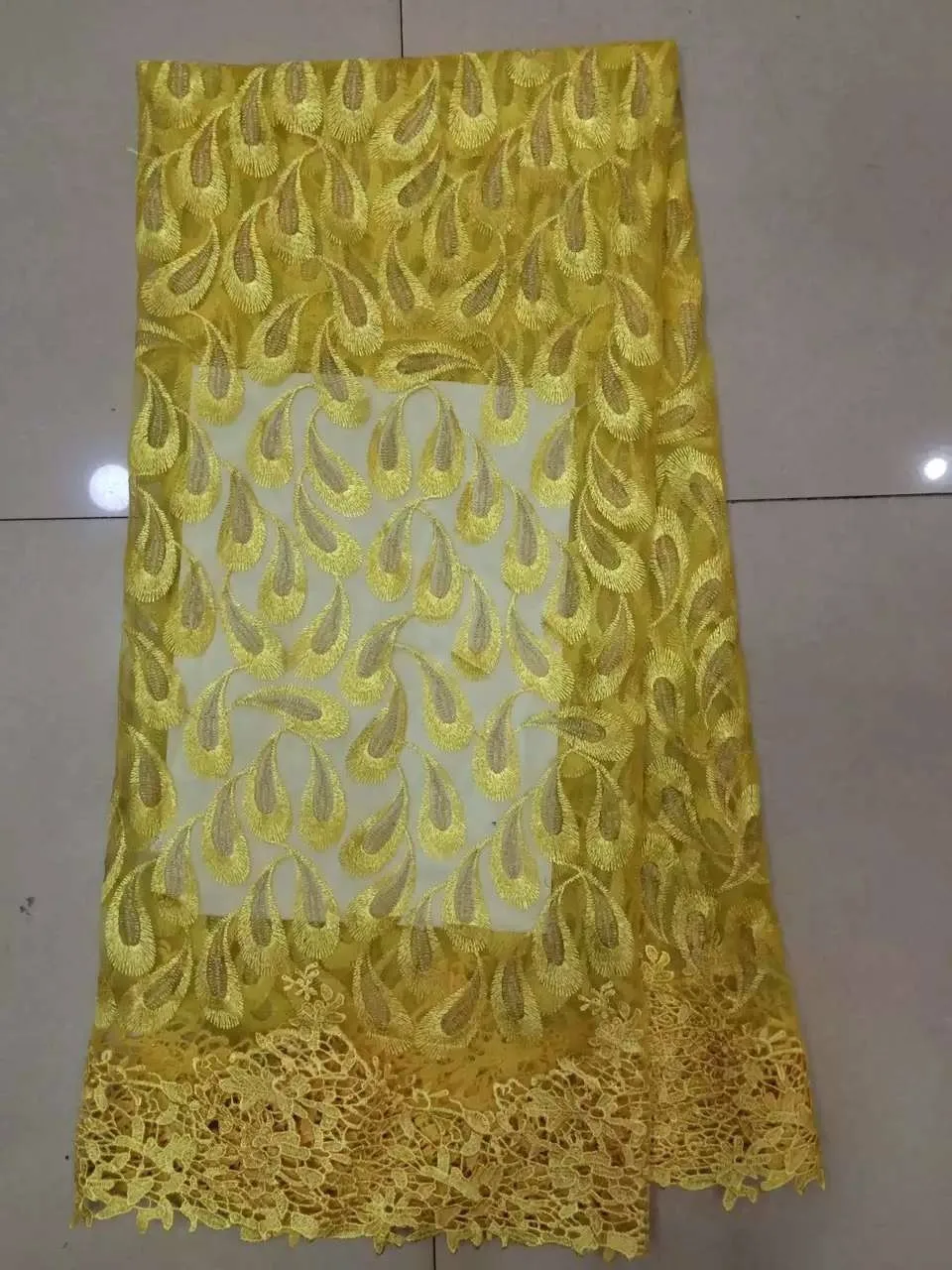 2016 Новый Дизайн Розовый Павлиньи перья pattern Французский Кружевной ткани Для