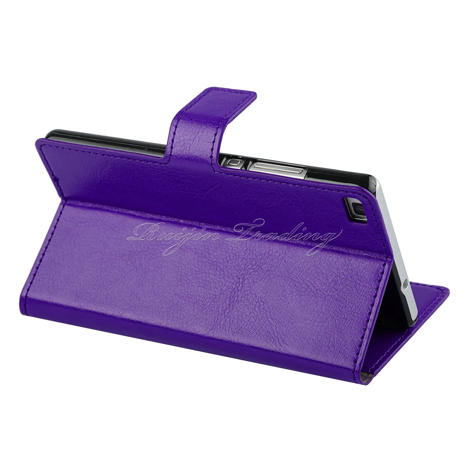 Роскошь кожи сальто Стенд мобильный чехол для телефона huawei P7 P8 lite Y330 бумажник с