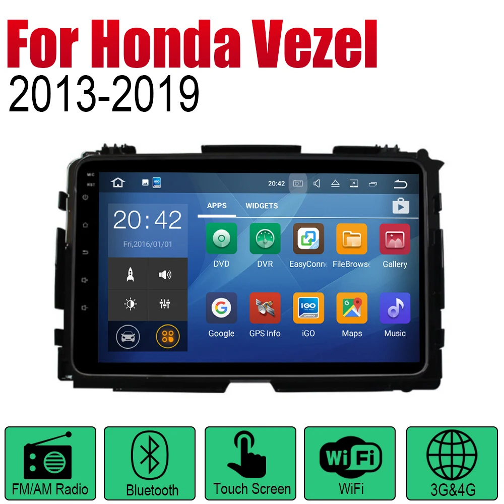 Автомобильный GPS навигатор на Android для Honda Vezel / HR V 2013 ~ 2019 навигация с