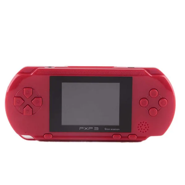 Red 16 бит портативная игровая консоль PXP3 ручной видеопроигрыватель с 2 игровыми картами джойстик тонкая станция классические детские игровые консоли - Цвет: Red