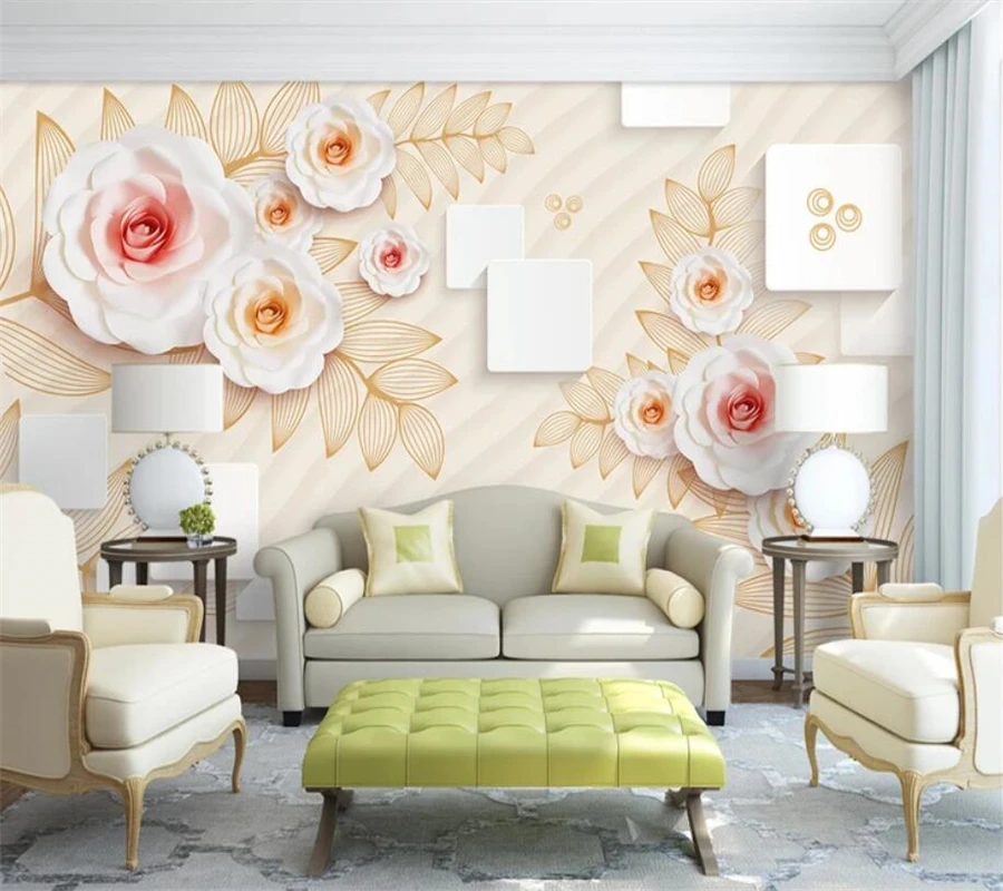 

beibehang Custom 3d photo wallpaper simple embossed rose TV background wall papers home decor papel de parede 3d wallpaper mural