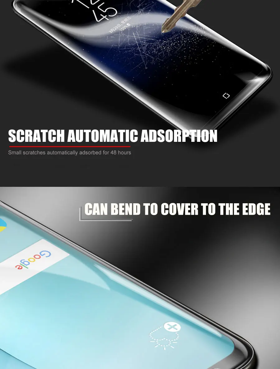 9D изогнутая мягкая пленка для samsung Galaxy S8 S9 Plus Note 8 9 S7 Edge A6 A8 Plus Защитная пленка для экрана чехол