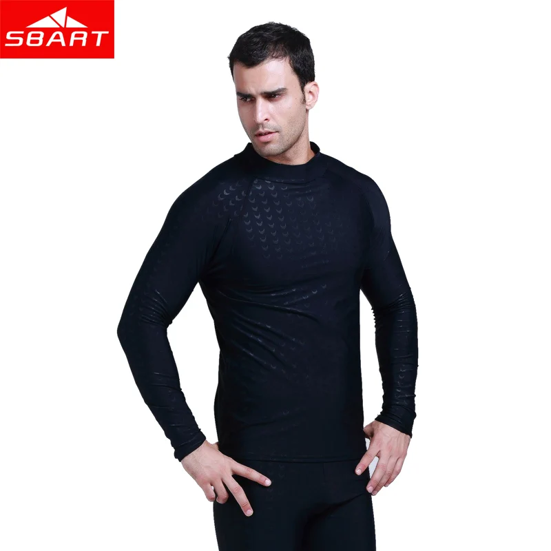 Мужские рубашки для плавания SBART с защитой от солнечных лучей длинным рукавом Upf 50