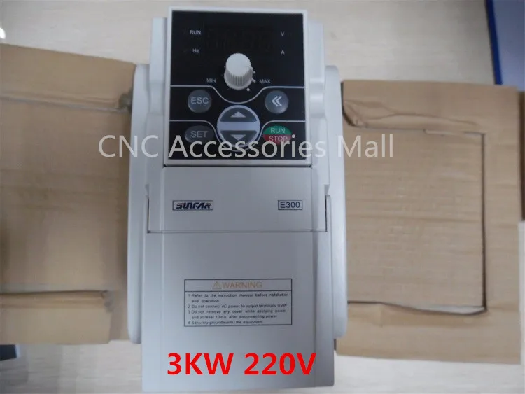 

Original VFD Inverter 3KW AC220V E300 Series CNC Router Frequency Inverter for spindle, E300-2S0030L