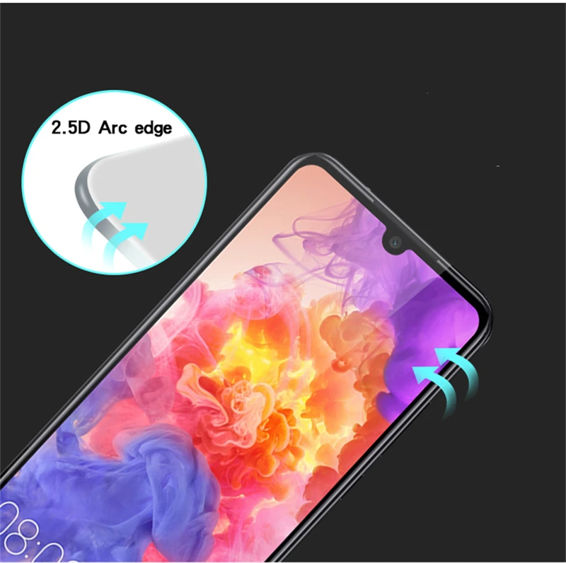 2 шт. защита для экрана Huawei P30 Lite полное покрытие от клея Защитное стекло пленка |