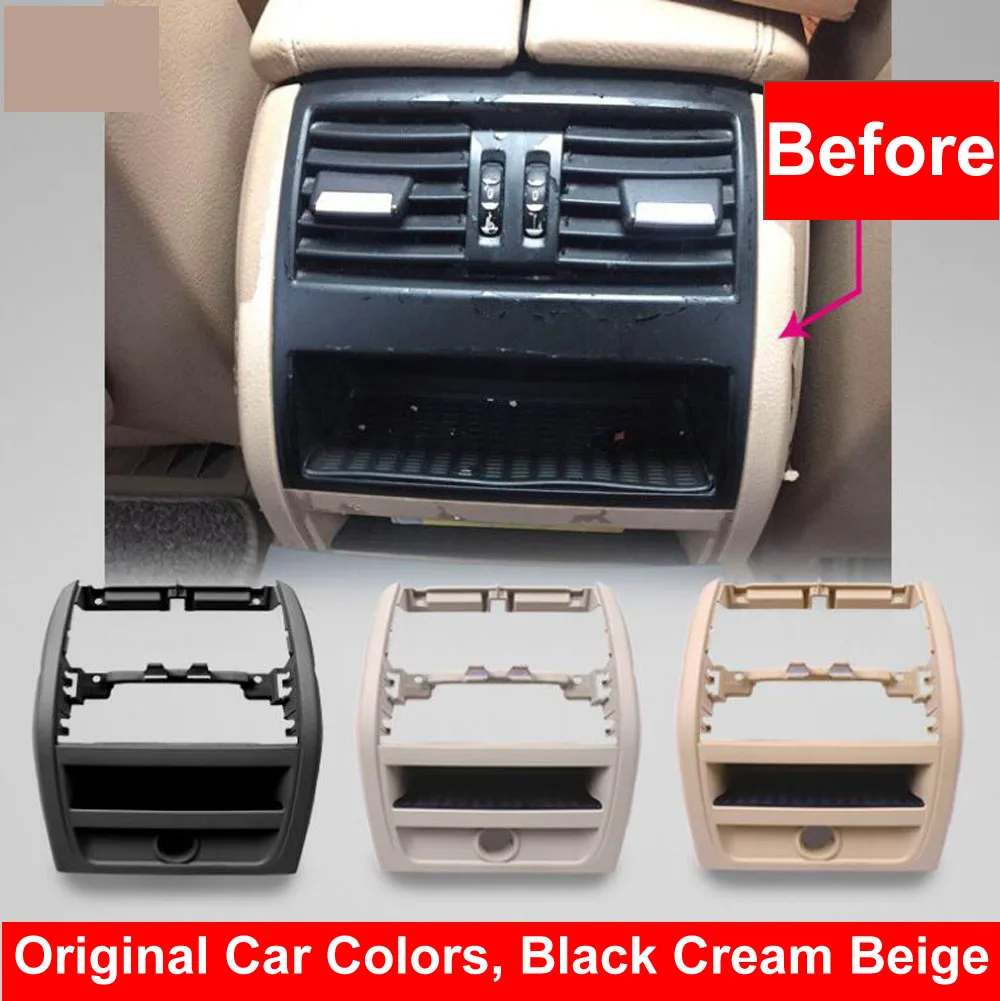 

LHD RHD Rear Air Conditioning Vent Grille Outlet Frame Panel Plate For BMW 5 Series F10 F18 520 525 Beige Black Cream Styling