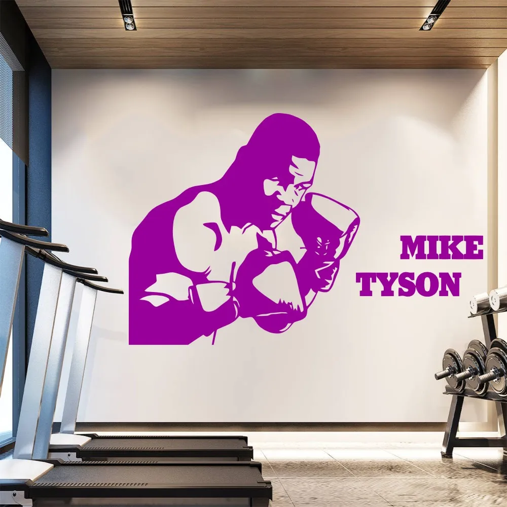85X130 Большой размер майка Tyson Боксерский Поединок Спорт Съемная настенная декоративная переводная Наклейка украшения для детской/Мальчики KW-326