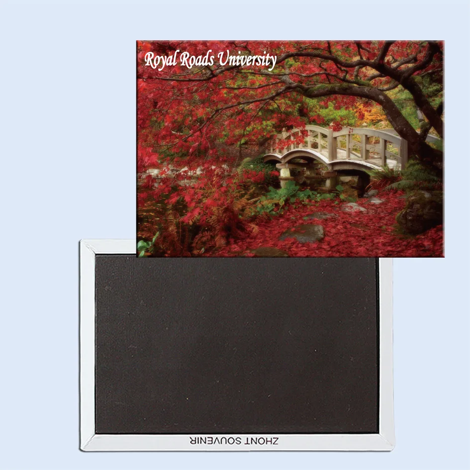 

Travel Refrigerator Magnets 78*54mm,Japanese Garden, Royal Roads University, British Columbia Travel Rigid Fridge Magnets 24971