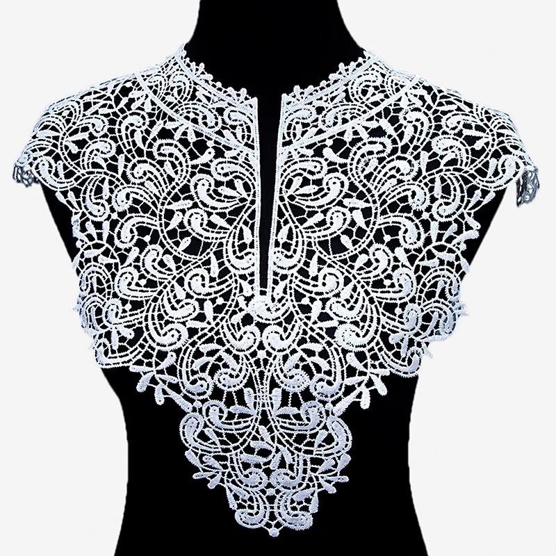 Smiry Красивая 1 шт. черно-белая вышивка с большими цветами кружевная ткань для