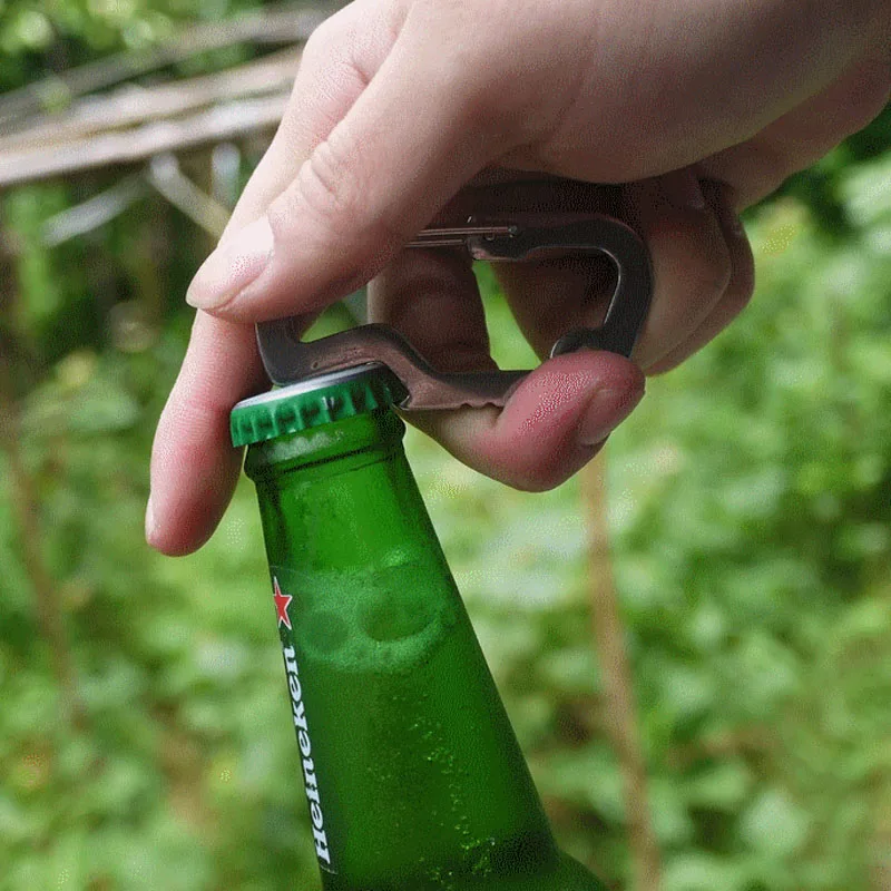 EDC stainless steel key chain hook ourtdoor beer bottle opener Wrench keyring accessory man multifunction tools | Украшения и