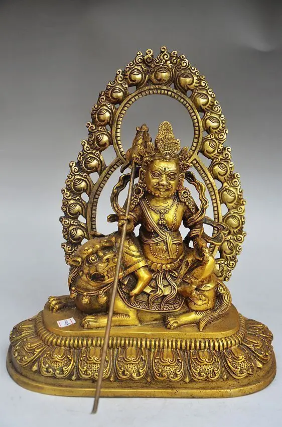 

20 cm * / EXQUISITE WORKMANSHIP BRASS HANDWORK CARVED TIBETAN BUDDHISM STATUE