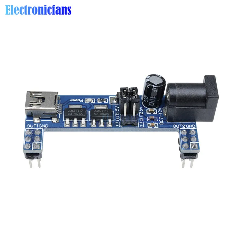 Макетная плата MB102 5 шт. модуль питания постоянного тока 3 В для безsolderless Mini USB