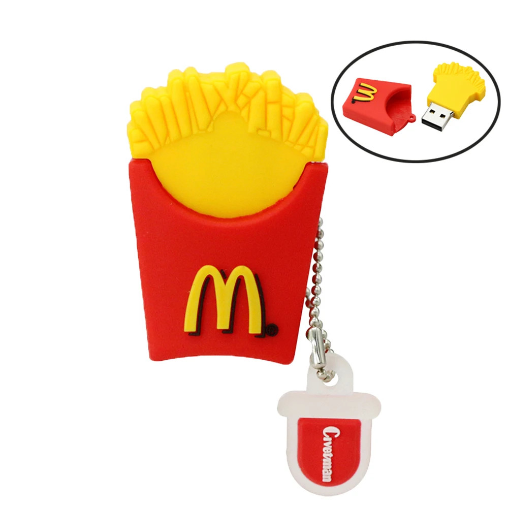 Usb флеш-накопитель Mcdonald french fries usb2.0 подарок для девочек 128 ГБ 64 usb 32 16 8 4 Гб