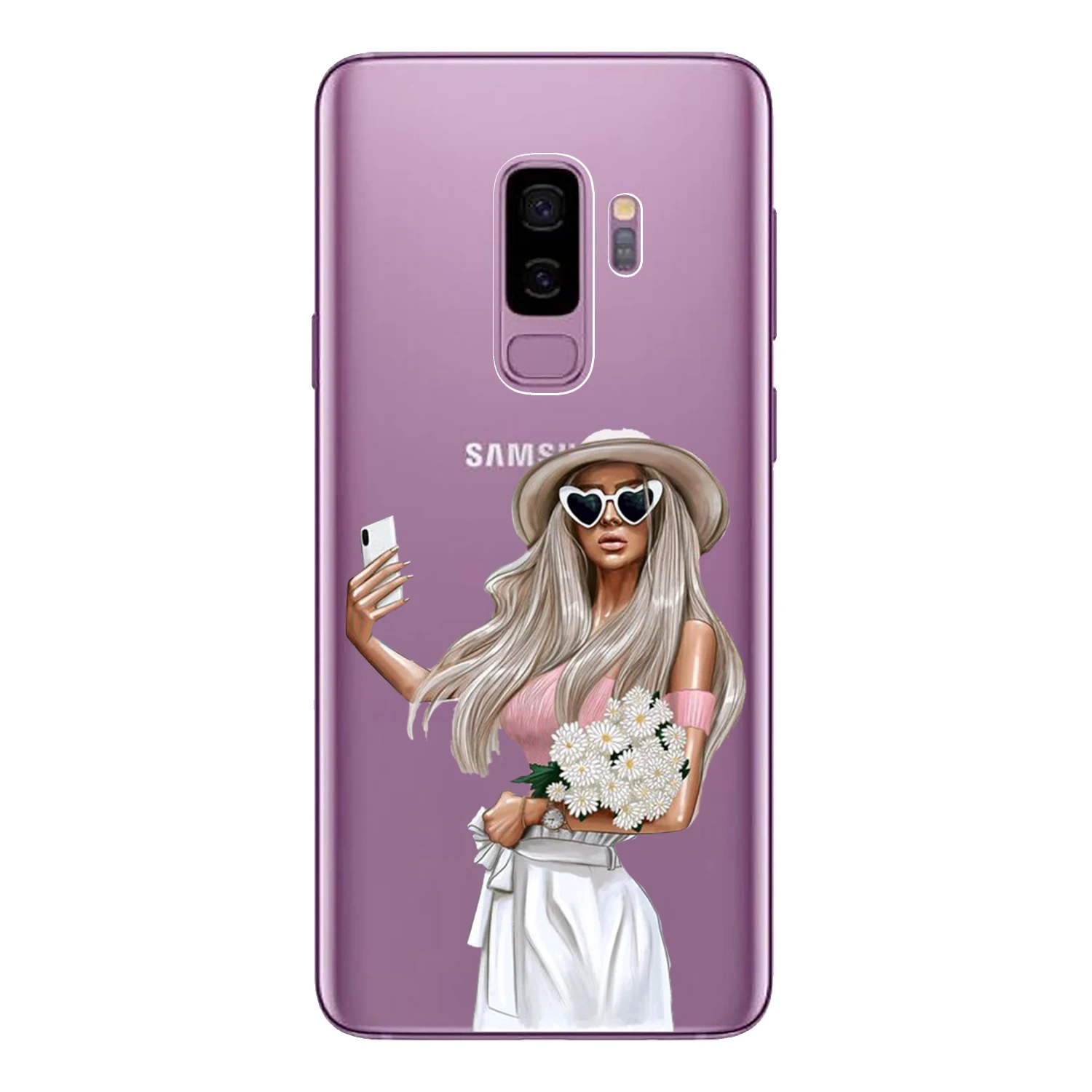 Мягкие TPU принципиально для samsung Galaxy S7 край S8 S9 плюс чехол силиконовый Модные