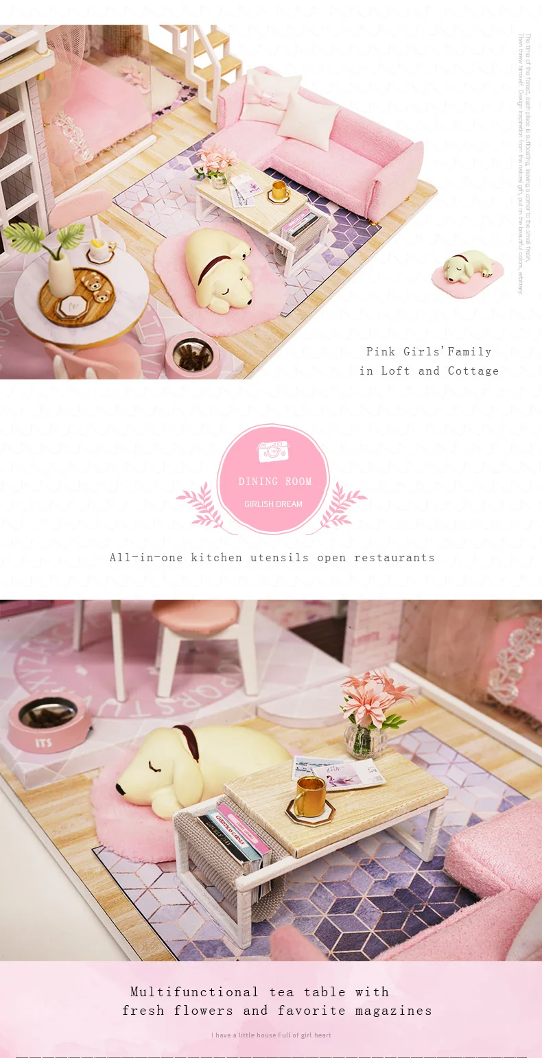 Cutebee кукольный дом мебель миниатюрный кукольный домик DIY миниатюрный дом комната коробка театр игрушки для детей наклейки DIY кукольный домик E