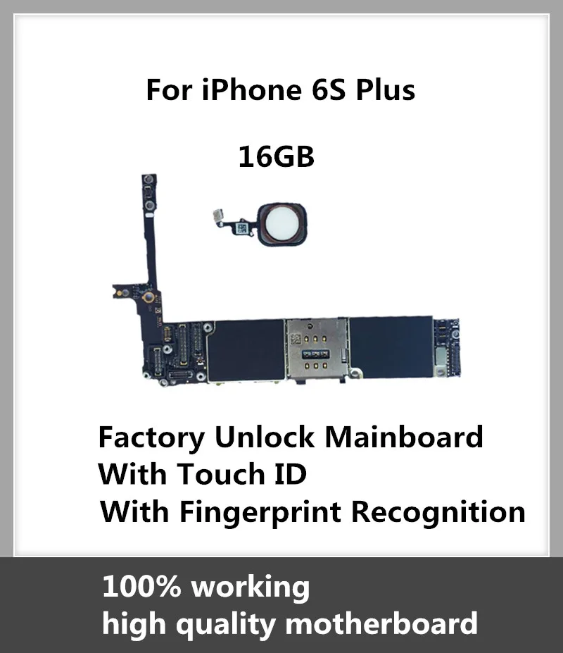 Заводская разблокированная материнская плата для iPhone 6S Plus 5 дюйма 16 ГБ с Touch ID