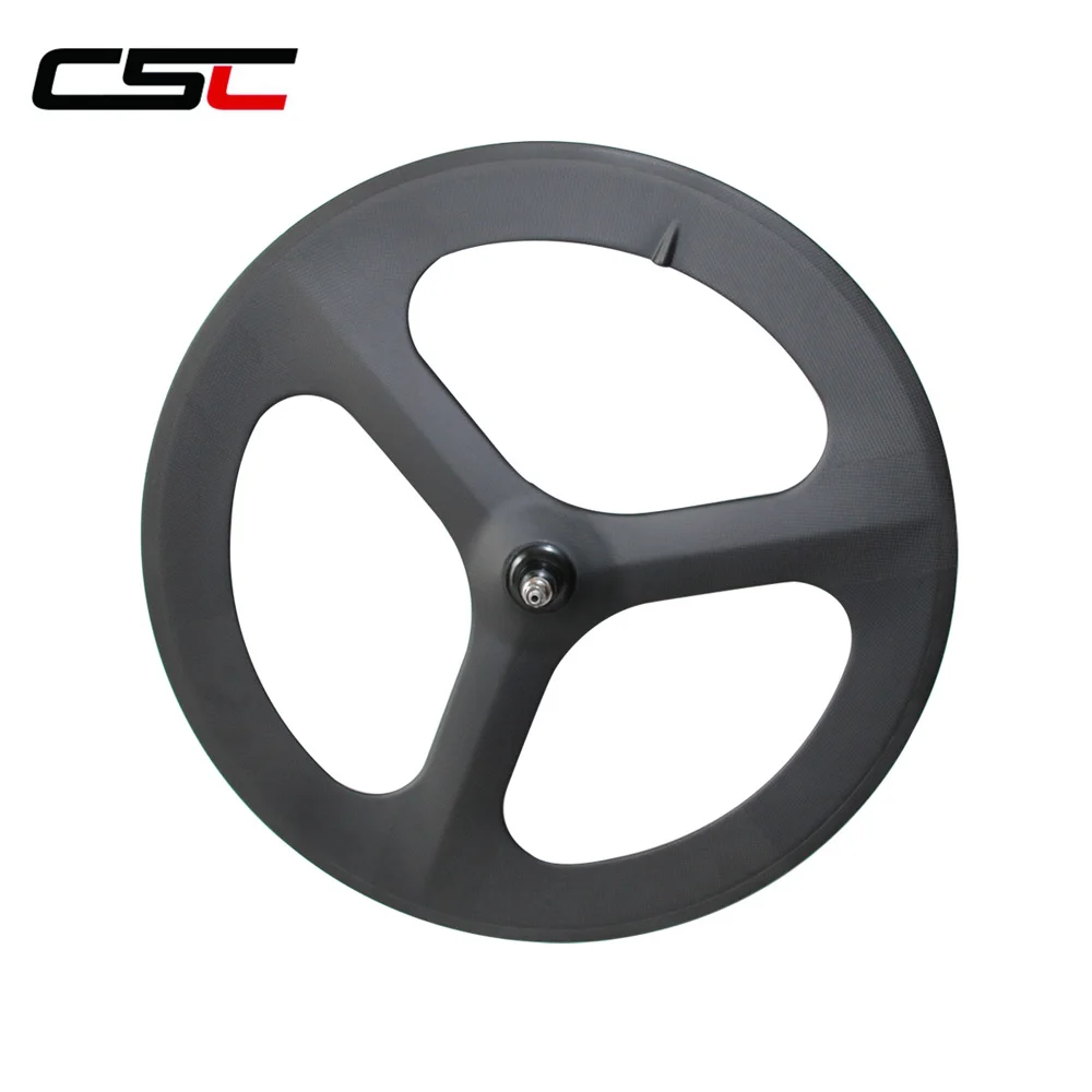 

Three spokes carbon wheels Track or Road Tri spokes wheels Clincher Tubular three spokes wheel