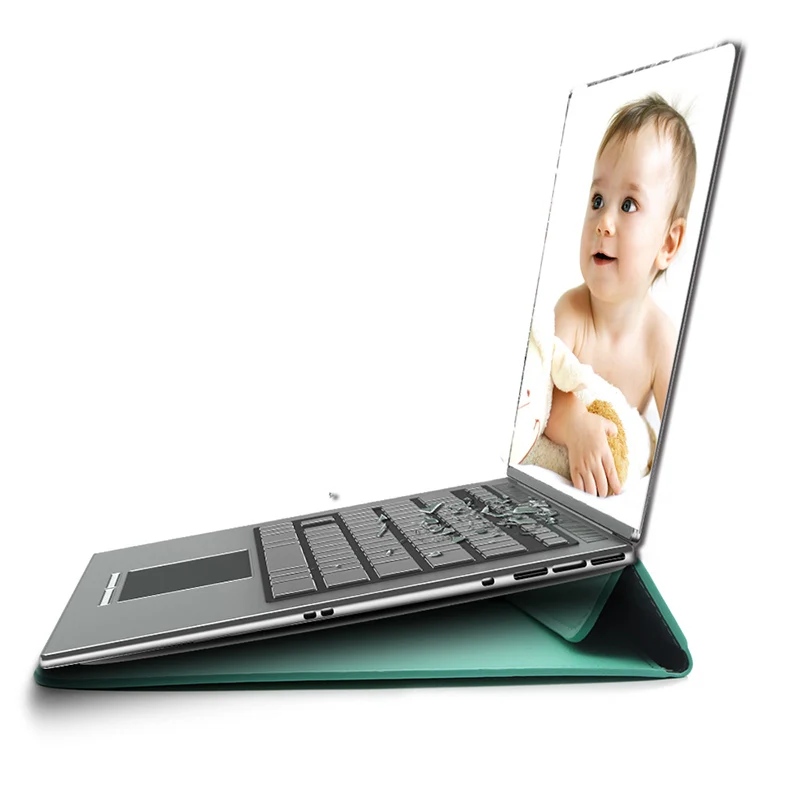 Универсальный чехол-сумка для ноутбука Macbook Air Pro 1" 13" 1" дюймов из искусственной кожи, чехол-книжка, чехол-подставка