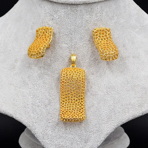 Earrings Pendant Sunny Jewelry сплав скелет выдалбливают Женские Ювелирные наборы колье серьги кулон для вечерние свадебные подарки ювелирных изделий - Окраска металла: Earrings Pendant