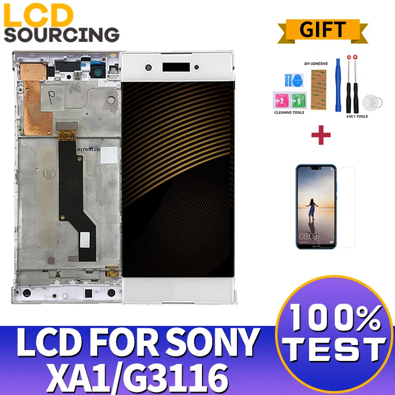 

ЖК-дисплей 5,0 дюйма для SONY Xperia XA1, G3116, G3121, G3123, G3125, G3112, сенсорный экран, дигитайзер в сборе, для замены ЖК-дисплея Sony XA1