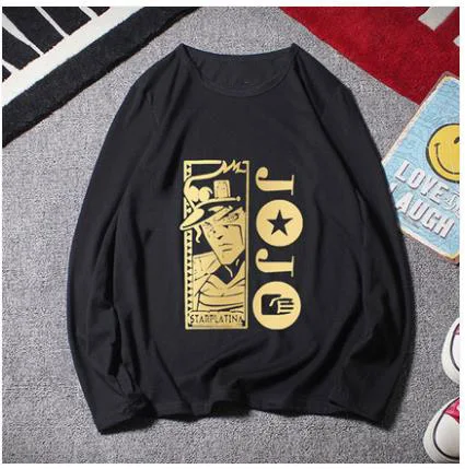 JoJo странные приключения дизайн Манга аниме футболка классная забавная с длинным