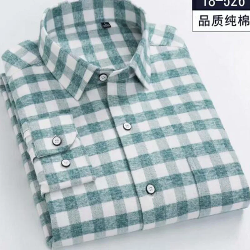 En однобортные рубашки в клетку с длинными рукавами Camisa Разноцветные теплые