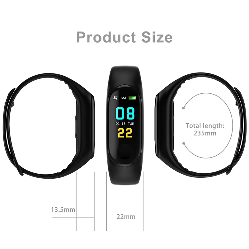 KESHUYOU M3 band bluetooth фитнес-трекер часы Шагомер Смарт Браслет артериального давления mi