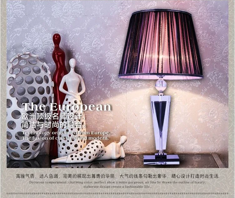 Большая Модная современная настольная лампа с кристаллами прикроватная для