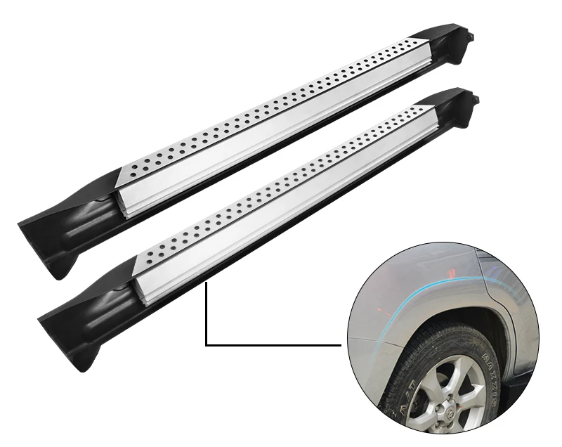 JIOYNG для Toyota RAV4 RAV-4 2006-2012 автомобильные ходовые панели авто боковые ступенчатые педали флагманский продукт - Цвет: no Wheel eyebrow
