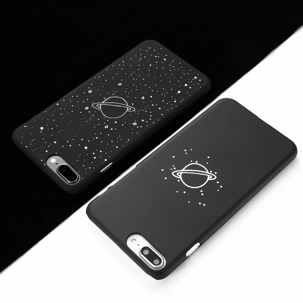 KISSCASE космический мультяшный чехол для iPhone 5 5S SE милый черный с рисунком планеты X 10
