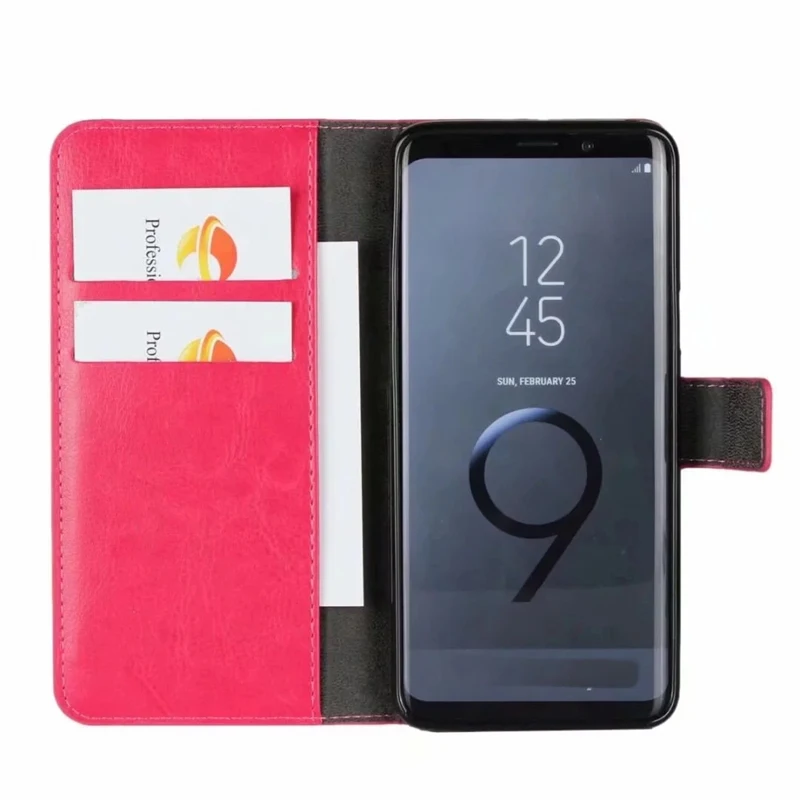 Кожаный чехол бумажник с откидной крышкой для Samsung Galaxy S9 S8 Plus S6 S7 Edge S5 S4 S3 Mini Grand Prime