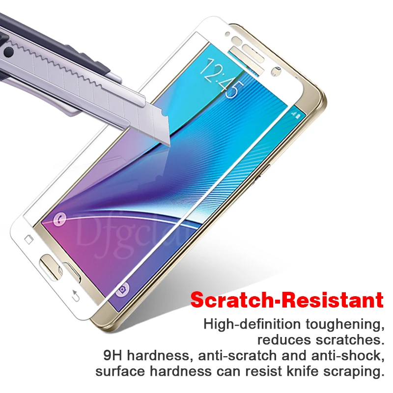 Полное покрытие закаленное Стекло для Samsung Galaxy S6 S7 Note 4 5 J7 премьер Экран Защитная