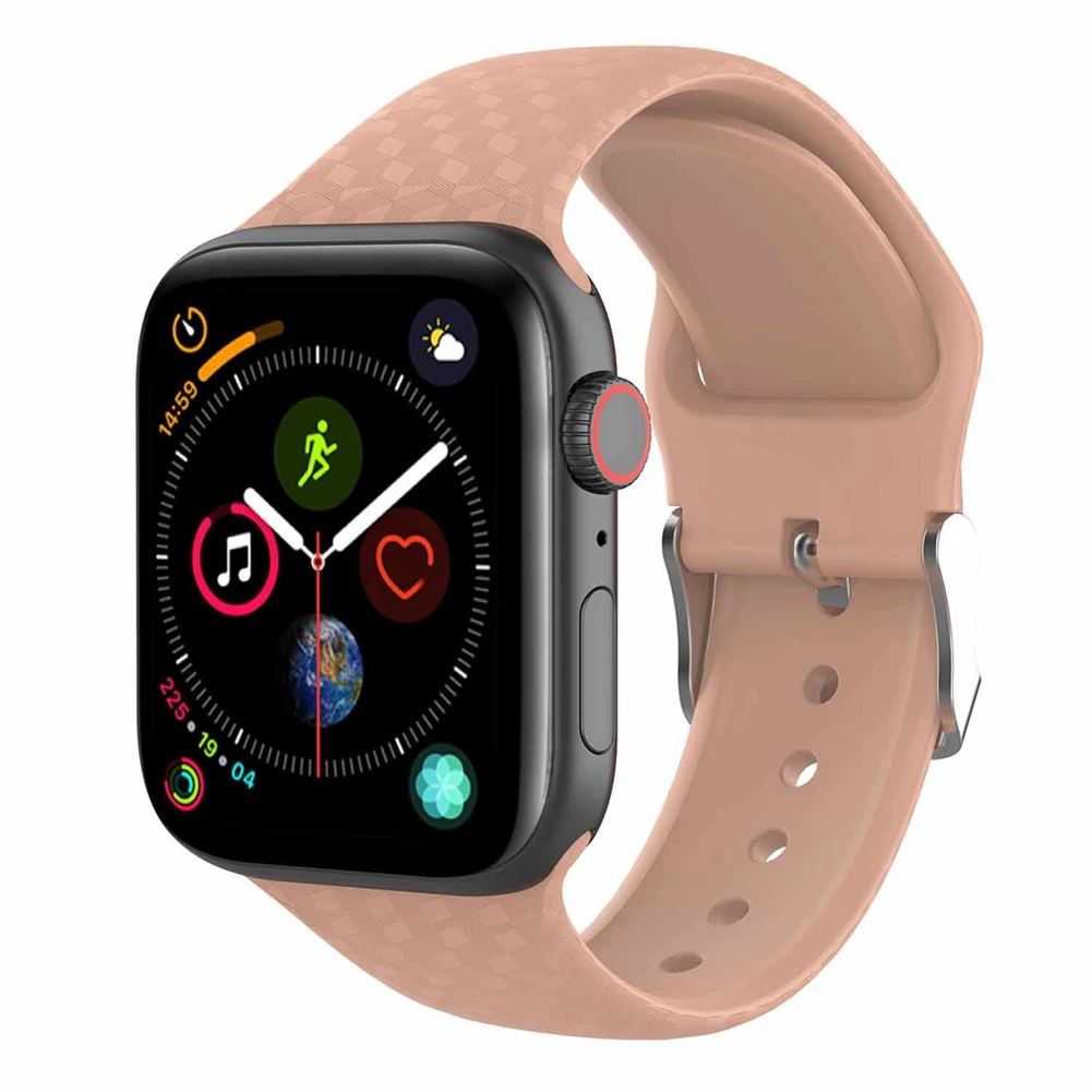 3D Текстура силиконовый ремешок для наручных часов Apple Watch серии 1/2/3, 42 мм, 38 мм, версия браслет ремешок для наручных часов iwatch серии 4 40 мм 44 мм