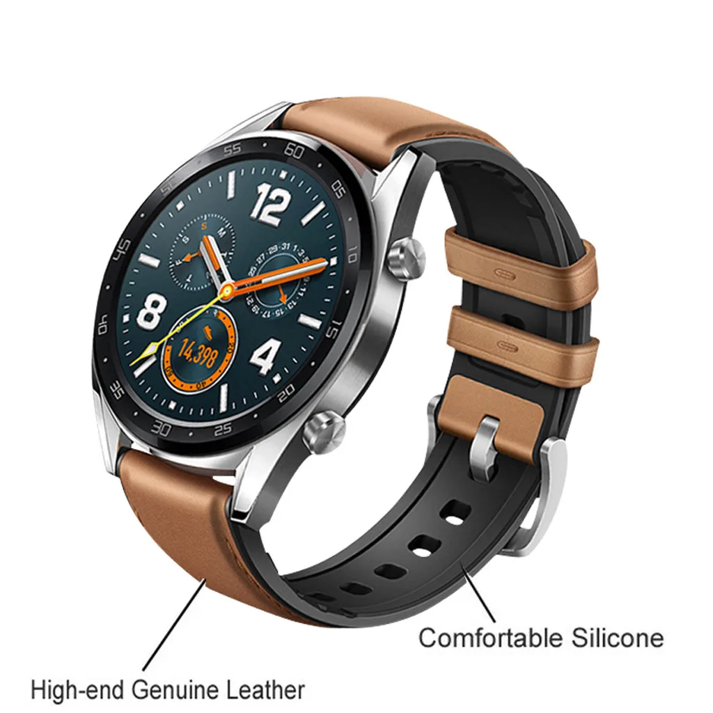22 мм ремешок для часов huawei Watch GT силиконовые ремешки из натуральной кожи Honor